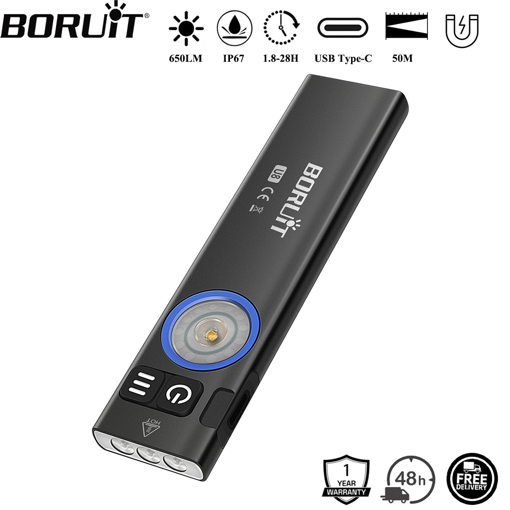 Outdoor Adventure Camp - BORUiT U8 650LM EDC LED Flashlight