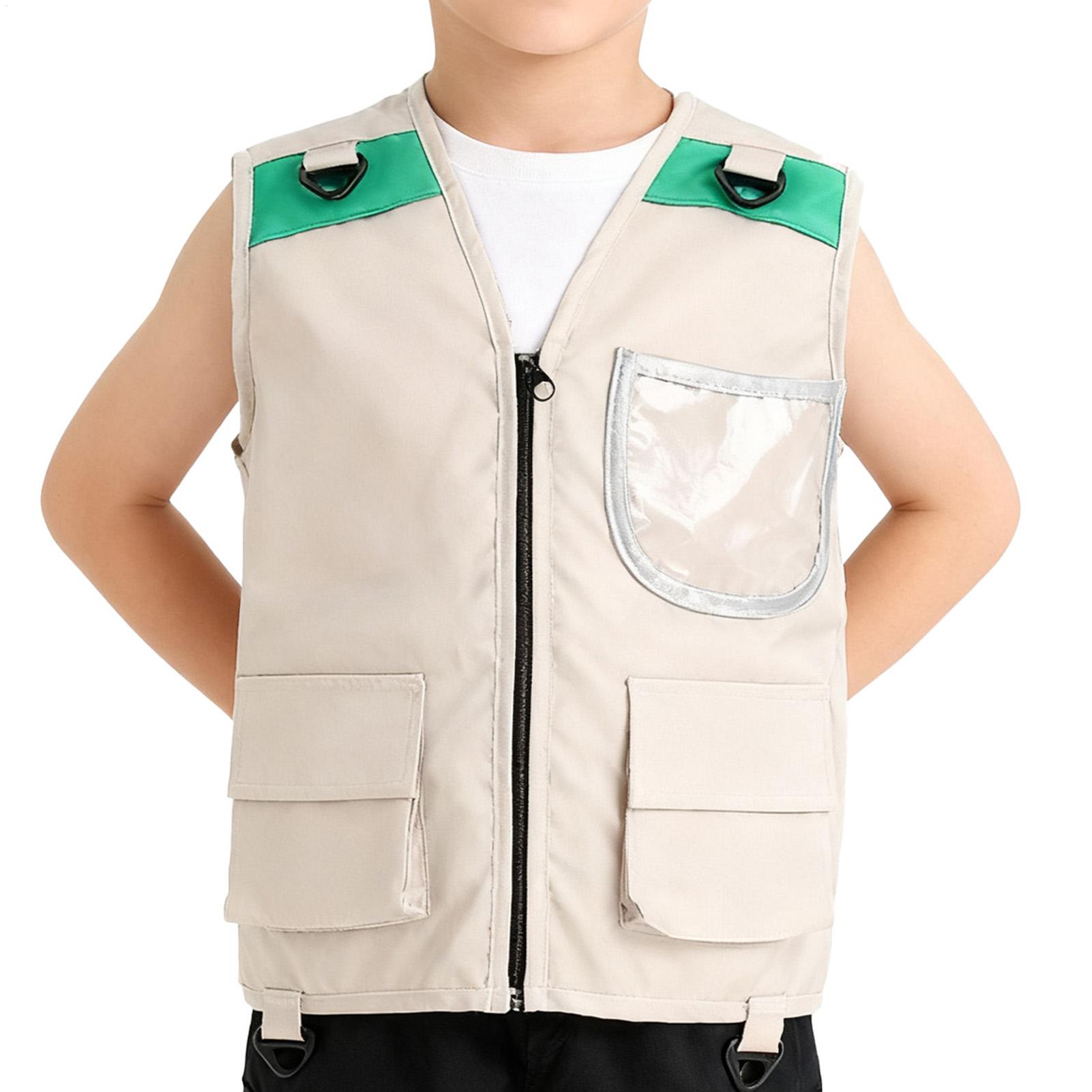 Outdoor Adventure For Kids - Kids Explorer Vest Costume Safari Cargo