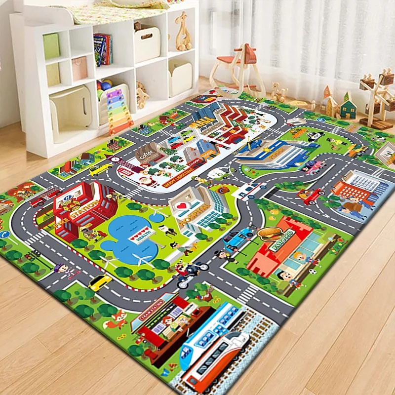 Outdoor Adventure For Kids - Colorful Kids City Map Play Mat