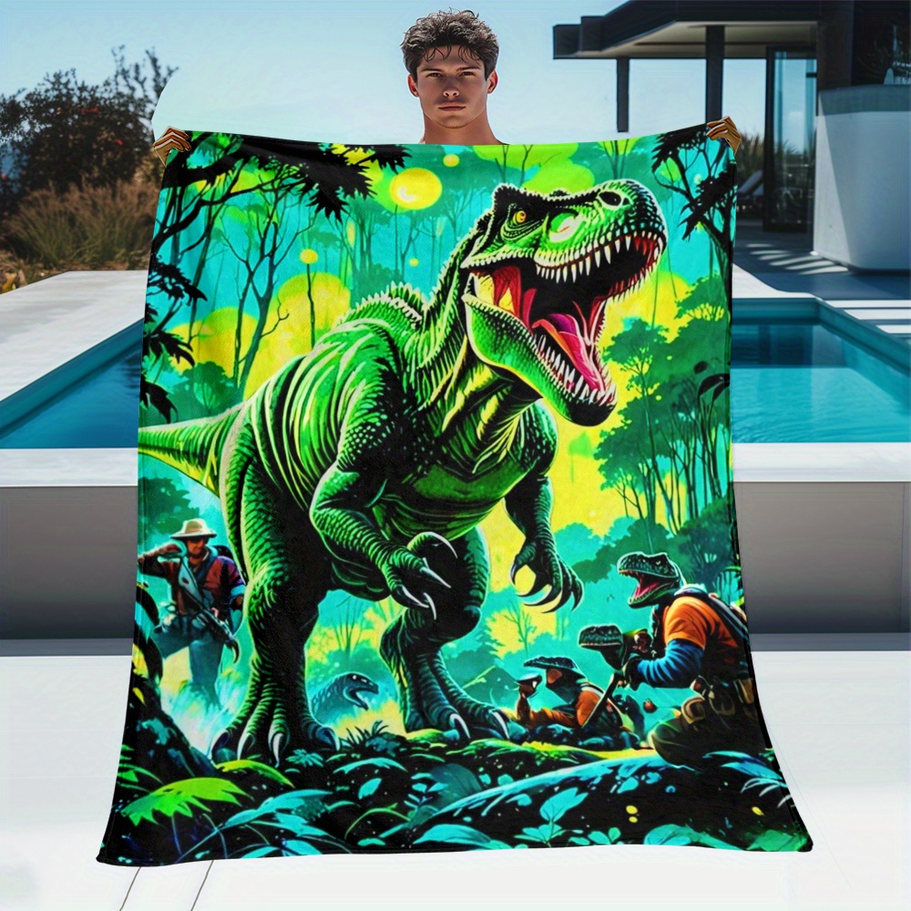 Outdoor Adventure For Kids - Dinosaur T Rex Jungle Adventure Fleece