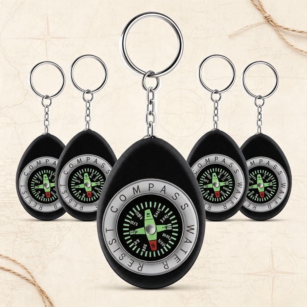 Outdoor Adventure Birthday Party - 5 Pcs Small Water Resistant Compass