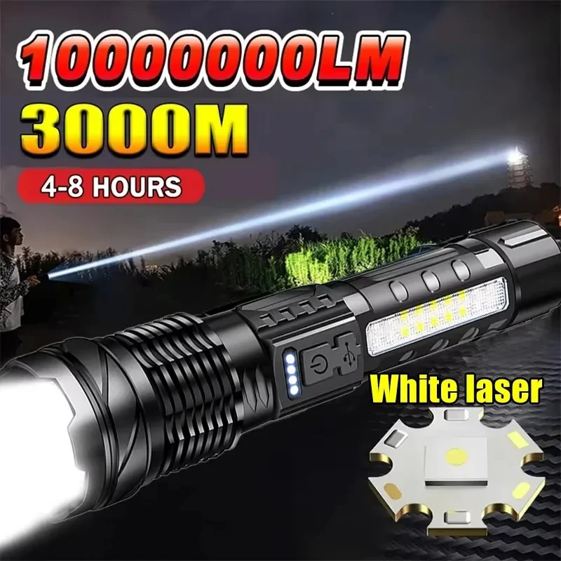 Outdoor Adventure Camp - Powerful LED Flashlight Battery Display USB