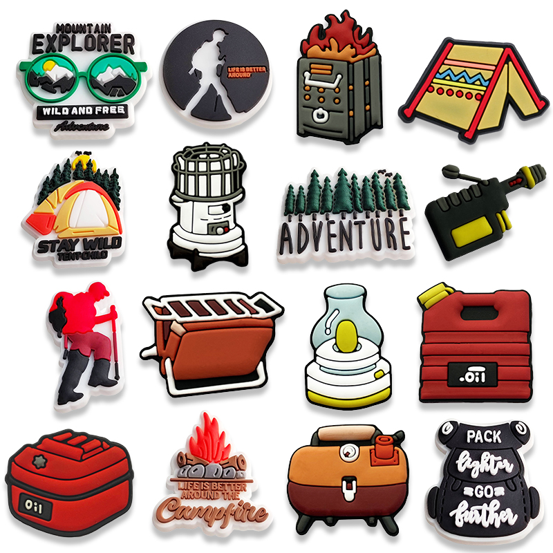 16Pcs Camping Shoe Charms, Out - огляд і ціна Outdoor Adventure Birthday Party