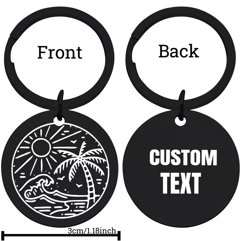 Customizable Black Round Keych - огляд і ціна Outdoor Adventure Birthday Party