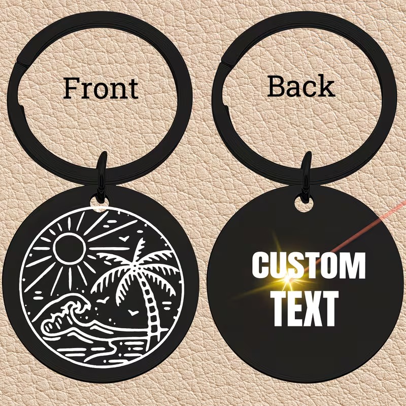 Customizable Black Round Keych - огляд і ціна Outdoor Adventure Birthday Party