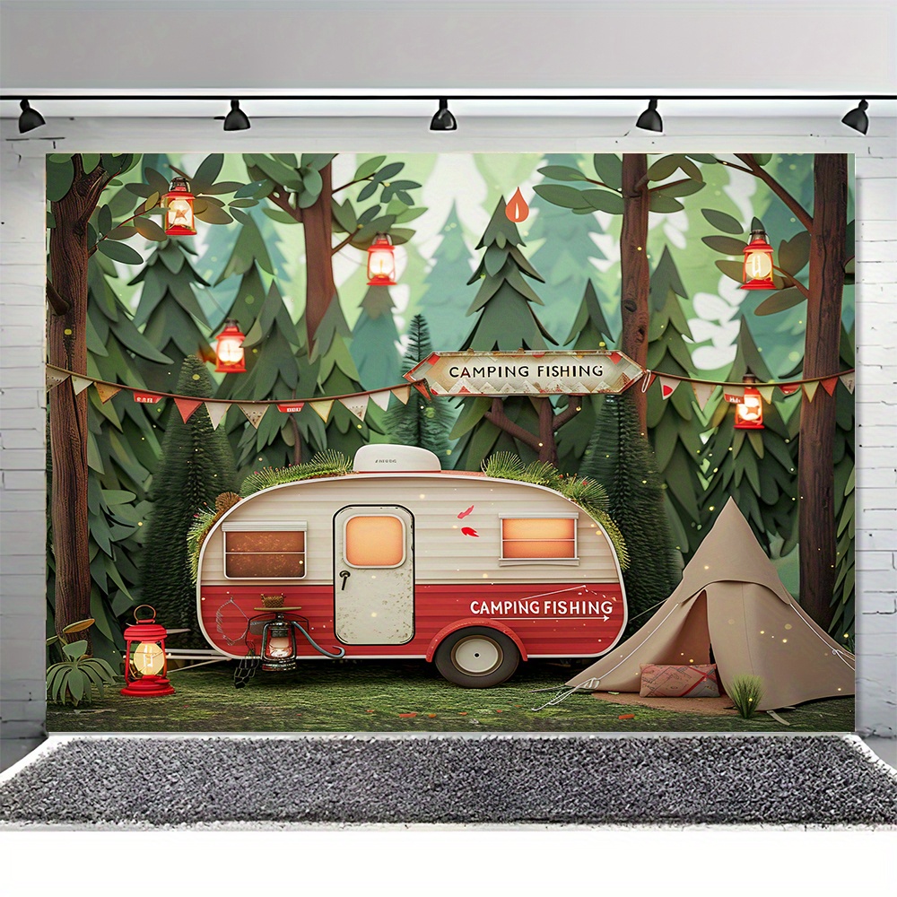 Polyester Jungle camping theme - огляд і ціна Outdoor Adventure Birthday Party