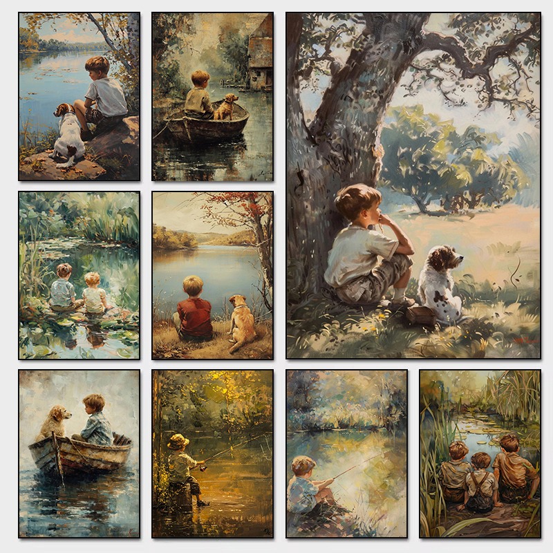 Vintage Boys Room Art Poster B - огляд і ціна Outdoor Adventure For Kids
