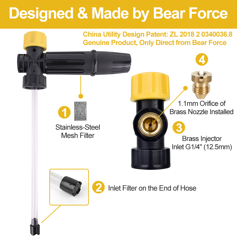 Car Foam Wash Snow Foam Lance  - огляд і ціна Bear Spray Clip