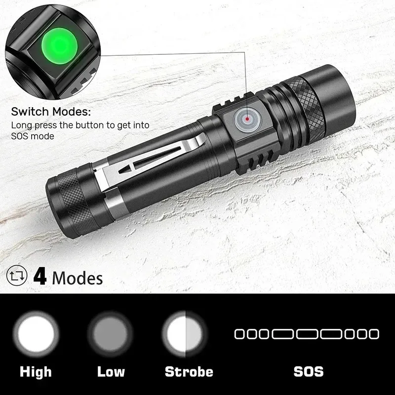 T6 LED Rechargeable Flashlight - огляд і ціна Outdoor Adventure Camp