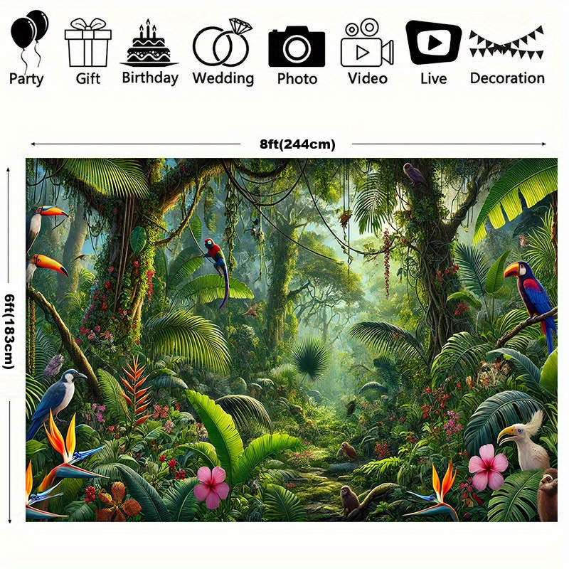 1pc Jungle Adventure Backgroun - огляд і ціна Outdoor Adventure Birthday Party